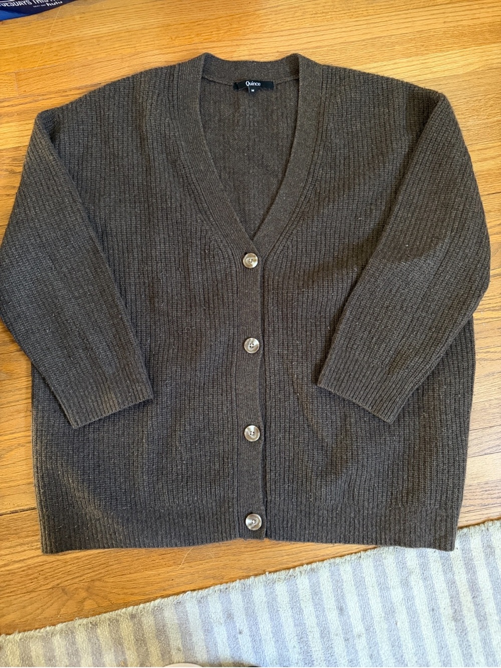 Quince cashmere fisherman cardigan